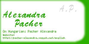 alexandra pacher business card